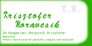 krisztofer moravcsik business card